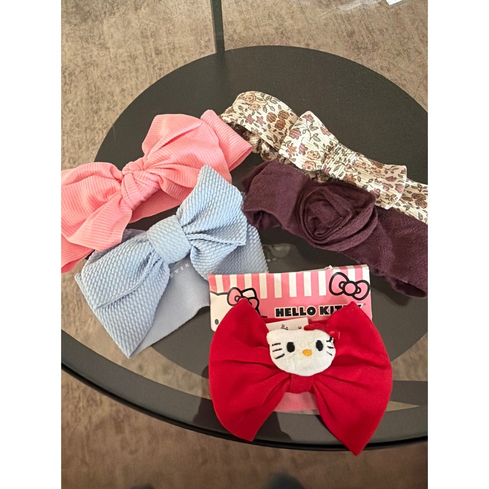 Baby Toddler Headband Lot Hello Kitty Stevie J Floral Bows Rosette 5pc